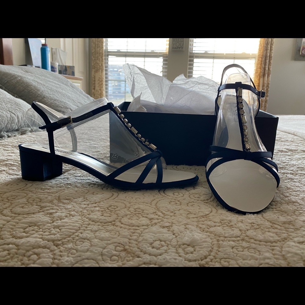 Nina Gaelle blue dress sandals size 9.5 M.